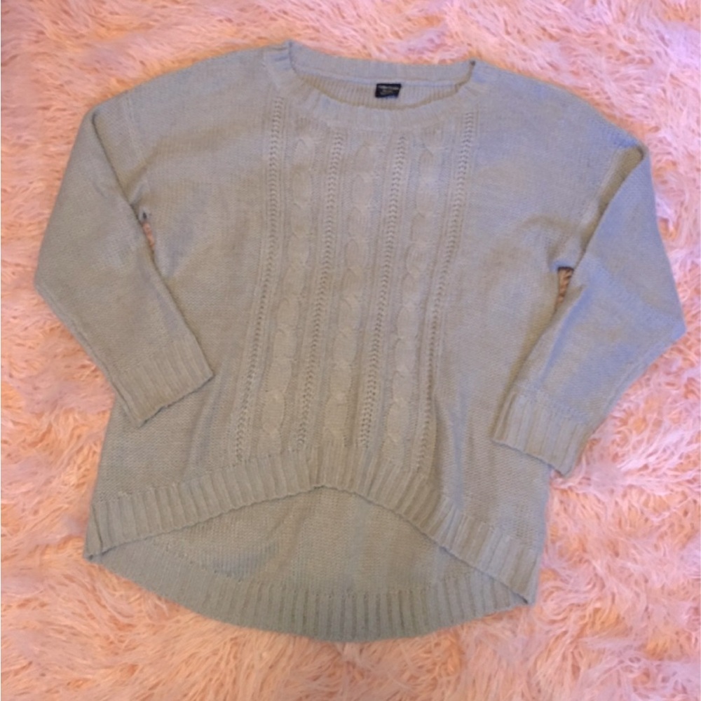Faded Glory Dusty Blue Cable Knit Sweater size 20 xxl